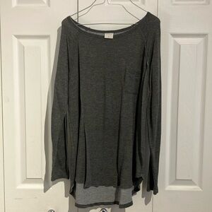 Dark Gray Long Sleeve Top
